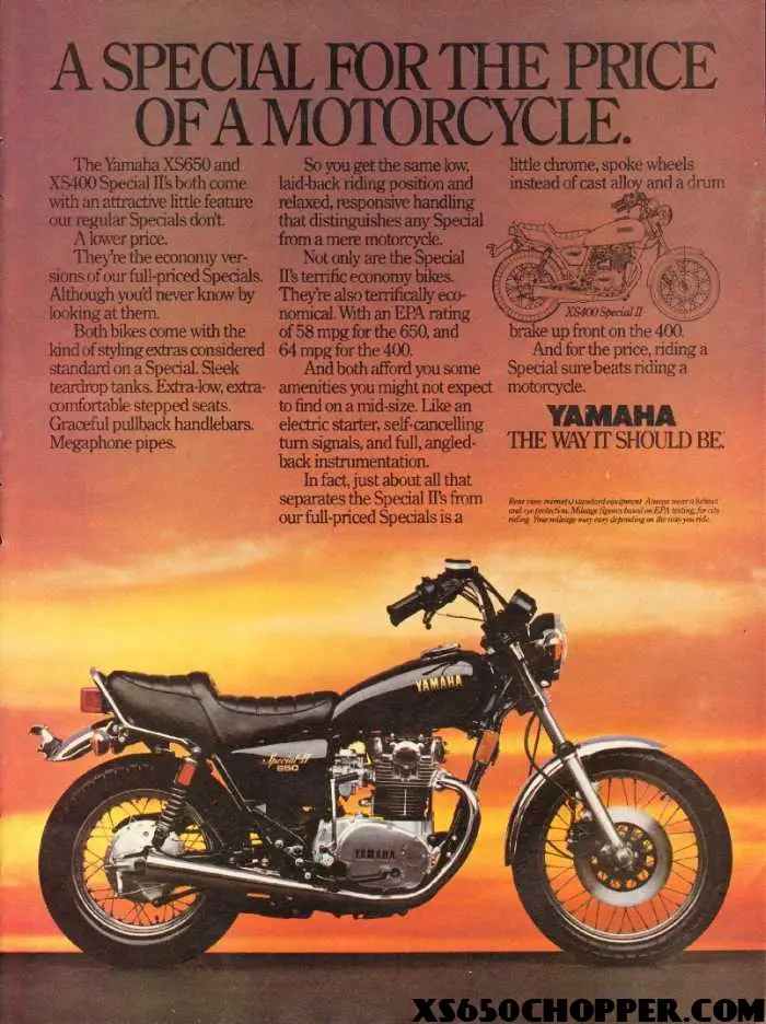 1980 Yamaha xs650 Special Vintage Ads Posted by Ted in Vintage Yamaha xs650
