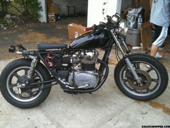 xs650 chop noid doner bike xs650 587x440 81 XS650 Old School, Loud & Proud Jersey Style
