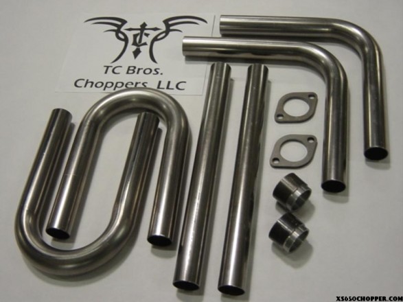 xs650 chop exhaustkit 587x440 Yamaha XS650 Exhaust Kit