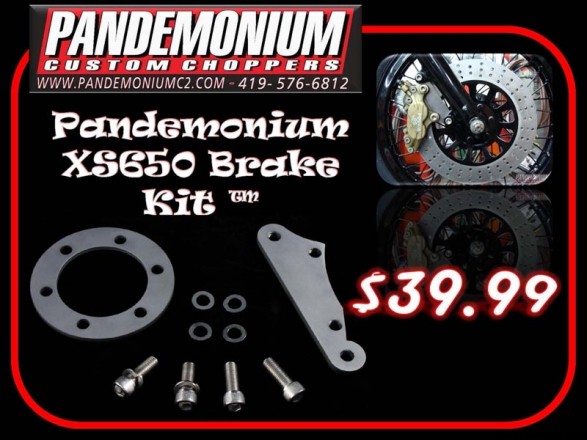 xs650 chop Pandemonium brake kit ad 1 587x440 Pandemonium Custom Xs650 Chopp