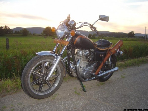 xs650 chop noid Full Leather. 587x440 Full Leather
