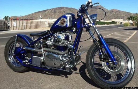 XS650chopper.com xs650 noid blue1 587x381 The Blue Bommer (bobber)